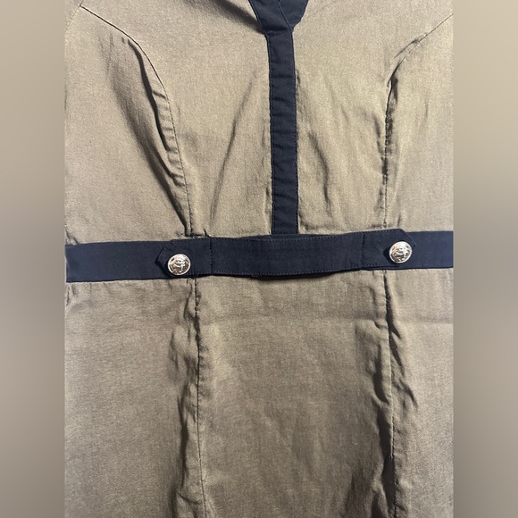 Cutesy Sailor VTG Girl Green Stretchy Dress with black accents fits small/med - Picture 3 of 8